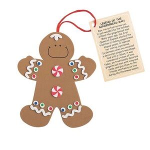Legend of the gingerbread man craft kit NEW oriental trading x12 ornament set